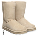 BEARPAW Women's Elle Short Boot in Lemon Pepper worn on foot with casual cold-weather styling for a cozy everyday look.