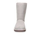 Bearpaw Women's Elle Short Boot in Winter White - detail close-up