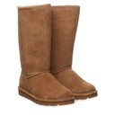 BEARPAW Women's Elle Tall Boot in Hickory worn on foot with casual cold-weather styling for a cozy everyday fall and winter look.