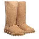 BEARPAW Women's Elle Tall Boot in Iced Coffee worn on foot with casual cold-weather styling for a cozy everyday fall and winter look.