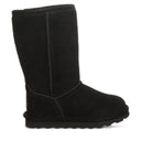 BEARPAW Youth Elle Tall Boot in Black, angled view