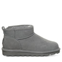 BEARPAW Women's Shorty Boot in Shadow Gray, angled view
