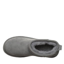 BEARPAW Women's Shorty Boot in Shadow Gray, top view