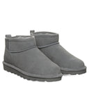 BEARPAW Women's Shorty Boot in Shadow Gray worn on foot with casual cold-weather styling for a cozy everyday fall and winter look.
