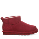Bearpaw Women's Shorty Boot in Cranberry - angle view