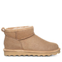 BEARPAW Women's Shorty Exotic Boot in Iced Coffee Metallic, angled view