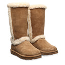 BEARPAW Women's Kendall Boot in Hickory worn on foot with casual cold-weather styling for an everyday fall and winter look.