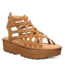 Bearpaw Women's Prominence Faux Leather Sandal in Brown - front view