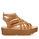 Bearpaw Women's Prominence Faux Leather Sandal in Brown - angle view