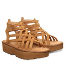 Bearpaw Women's Prominence Faux Leather Sandal in Brown - lifestyle on-foot