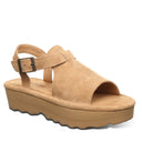 Bearpaw Women's Ascend Leather Sandal in Iced Coffee - front view
