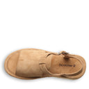 Bearpaw Women's Ascend Leather Sandal in Iced Coffee - top view