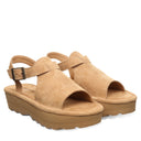 Bearpaw Women's Ascend Leather Sandal in Iced Coffee - lifestyle on-foot