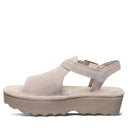 Bearpaw Women's Ascend Leather Sandal in Mushroom - side view