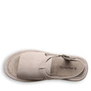 Bearpaw Women's Ascend Leather Sandal in Mushroom - top view