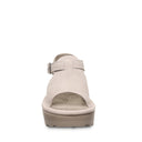 Bearpaw Women's Ascend Leather Sandal in Mushroom - detail close-up