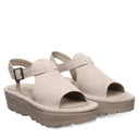 Bearpaw Women's Ascend Leather Sandal in Mushroom - lifestyle on-foot