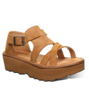 Bearpaw Women's Pinnacle Faux Leather Sandal in Brown - front view