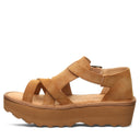 Bearpaw Women's Pinnacle Faux Leather Sandal in Brown - side view