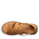 Bearpaw Women's Pinnacle Faux Leather Sandal in Brown - top view