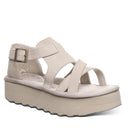 Bearpaw Women's Pinnacle Faux Leather Sandal in Mushroom - front view