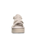 Bearpaw Women's Pinnacle Faux Leather Sandal in Mushroom - detail close-up