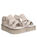 Bearpaw Women's Pinnacle Faux Leather Sandal in Mushroom - lifestyle on-foot