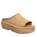 Bearpaw Women's Navigate Suede Sandal in Iced Coffee - front view
