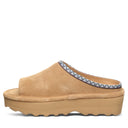 Bearpaw Women's Navigate Suede Sandal in Iced Coffee - side view