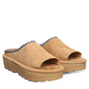 Bearpaw Women's Navigate Suede Sandal in Iced Coffee - lifestyle on-foot