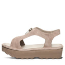 Bearpaw Women's Venice Faux Leather Sandal in Beige - side view