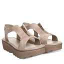 Bearpaw Women's Venice Faux Leather Sandal in Beige - lifestyle on-foot