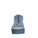 Bearpaw Women's Venice Vintage Faux Leather Sandal in Indigo - detail close-up