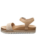 Bearpaw Women's Orion Faux Leather Sandal in Natural - side view