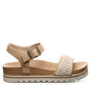Bearpaw Women's Orion Faux Leather Sandal in Natural - angle view