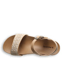 Bearpaw Women's Orion Faux Leather Sandal in Natural - top view