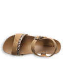 Bearpaw Women's Orion Faux Leather Sandal in Iced Coffee - top view