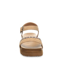 Bearpaw Women's Orion Faux Leather Sandal in Iced Coffee - detail close-up