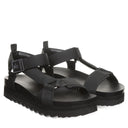 Bearpaw Women's Hydra Webbing Sandal in Black - lifestyle on-foot