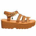 BEARPAW DELILAH SANDAL IN TAN RAFFIA
