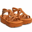 BEARPAW DELILAH SANDAL IN TAN RAFFIA