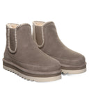 BEARPAW Women's Viola Boot in Morel worn on foot with casual cold-weather styling for an everyday fall and winter look.