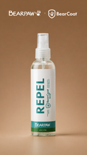 BEARPAW BearCoat Rain & Stain Repellent 6 oz spray bottle on tan background