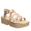 Bearpaw Delilah natural raffia sandal with platform sole and strappy design