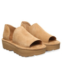 Pair of Bearpaw Sail mule iced coffee suede displayed together highlighting casual platform mule design